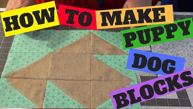 How To Make A Simple Puppy Dog Quilt Block From Half Square Triangles
