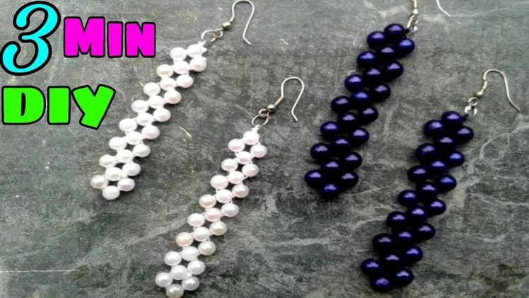 How To Make Simple And Beautiful Pearl Earrings At Home.How to Make Pearl Earrings in 3 Minutes