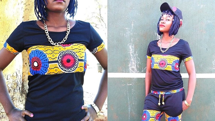 How to sew T-Sirt with African Print-Ankara style 2018