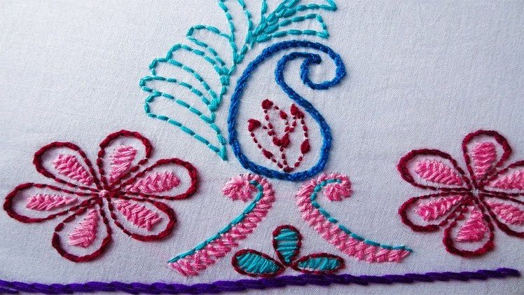 How to stitch nokshi kantha #5 | nokshi kathar design | embroidery for dress