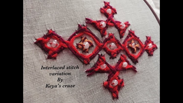 Kutch work |Interlaced stitch| Gujrati work | Sindhi work | Marash stitch variation |Keya's craze|54
