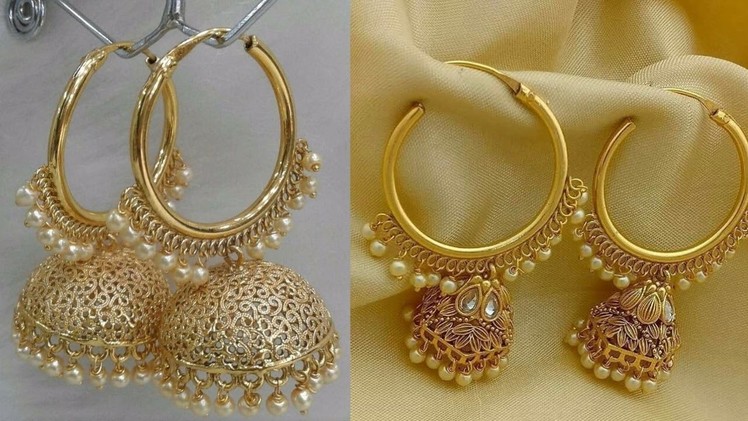 Latest gold earrings designs jhumka 2018