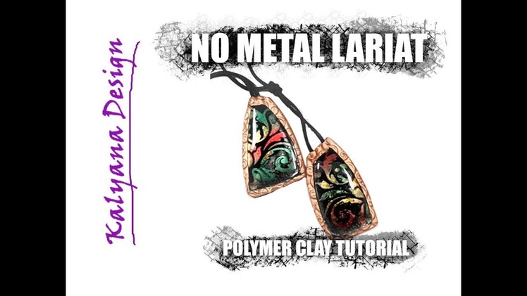 No-metal lariat necklace (festive) - polymer clay tutorial 457