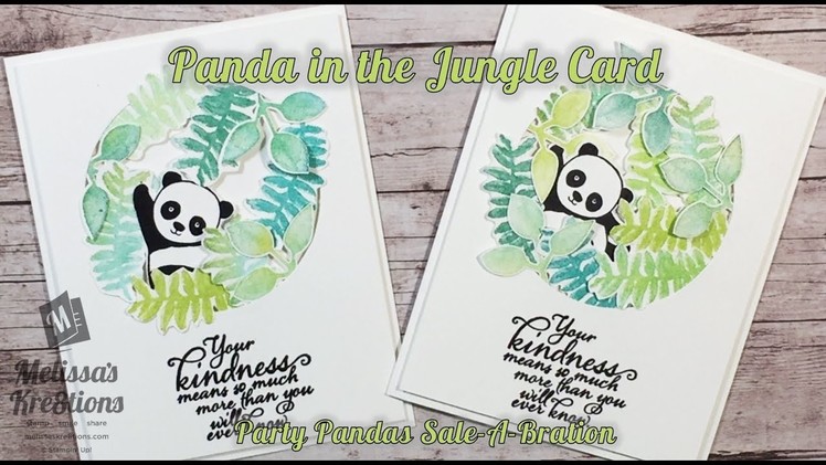 Panda in the Jungle Card - Party Pandas & Painted Harvest  - Stampin' Up! - Melissa's Kre8tions