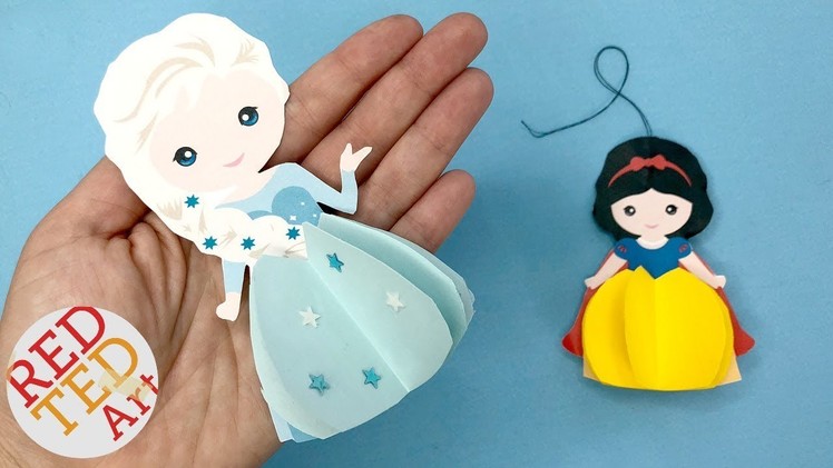 Paper Elsa Ornament DIY - Easy Christmas Decoration Printable