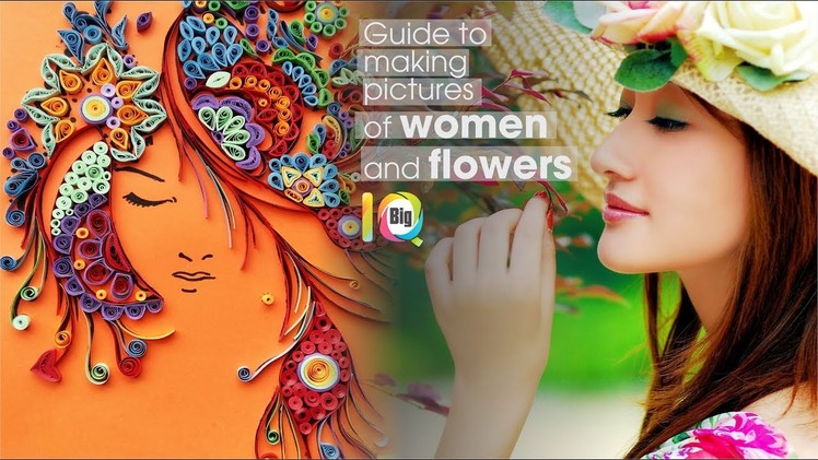 Paper Quilling Flowers Tutoria " Flower and Women nice" | flowers | Paper Quilling Flower
