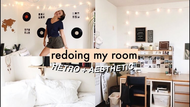 RE-DECORATING MY ROOM 2018! (retro, tumblr + aesthetic)