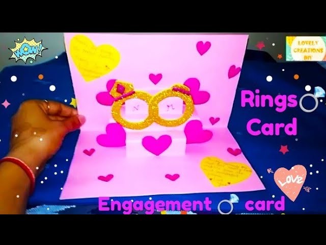 Ring Card DIY.beautiful & simple engagement anniversary card.paper craft.DIY. card tutorial