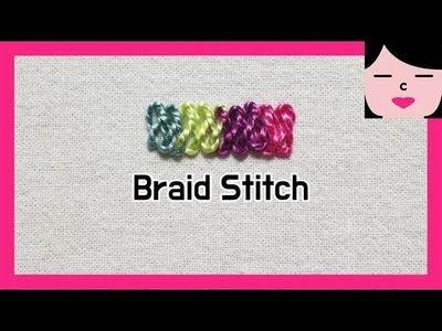 STITCH DICTIONARY _ 브레이드 스티치 프랑스자수 braid stitch hand embroidery
