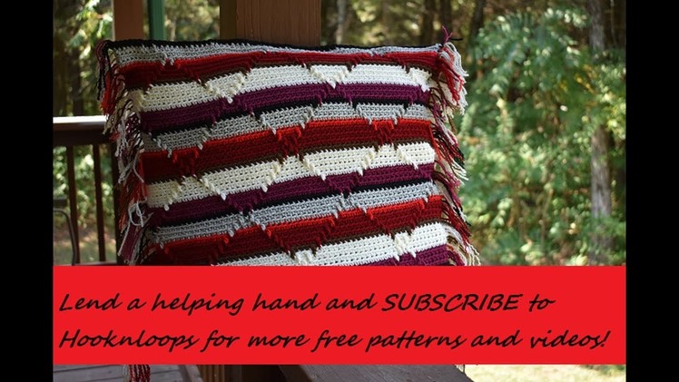 Subscribe for Part 3  Pillow cover& blanket, Diamond pattern. Mosaic crochet. See description below