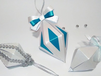Super EASY Christmas tree ornaments from paper. Ideas for Christmas decorations #1
