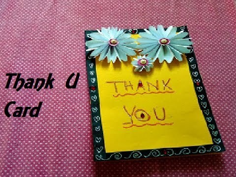 Thank you card ideas | Easy thank you cards | complete tutorial | Thank you note for teacher,parents