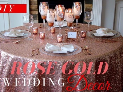 The Easiest,  Quickest, Most Affordable, and Elegant Wedding Centerpiece | Rose Gold Wedding Decor