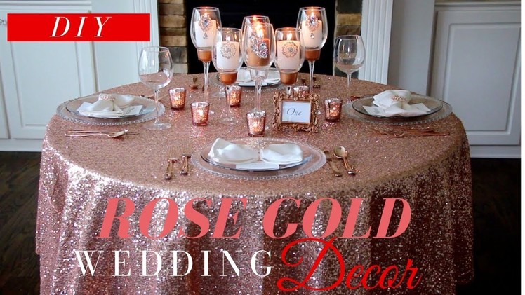 The Easiest,  Quickest, Most Affordable, and Elegant Wedding Centerpiece | Rose Gold Wedding Decor