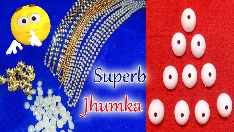UNIQUE Style Handmade Beautiful Silk Thread Pearl Earrings At Home | Jumkas making | Jewelry Making