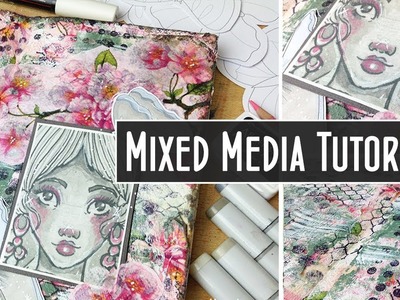 Using Napkins - Mixed Media Art Journal Page Tutorial - Creative Collage Ep 3