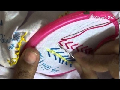 Vijaya's Art - Hand Embroidery Designs - Fly & Chain Stitches