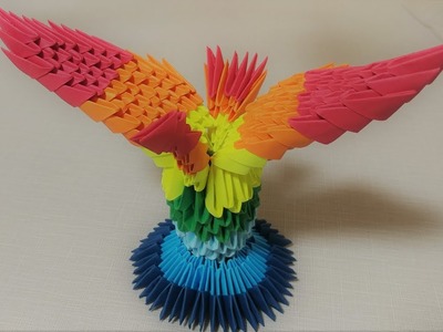 3D Origami How to make rainbow swan