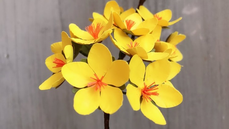 ABC TV | How To Make Yellow Apricot Blossom Flower With Shape Punch - Craft Tutorial