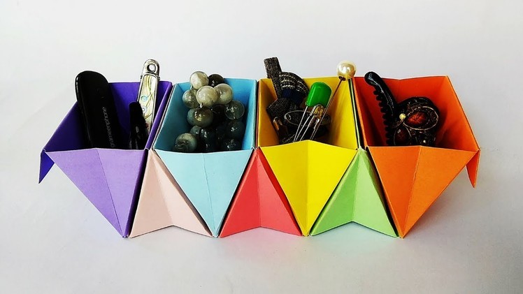 Accordion Box | DIY Desk Organizer | Useful Origami