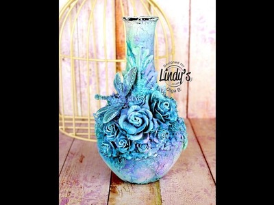 Altered Art Vase - tutorial by Olga Bielska