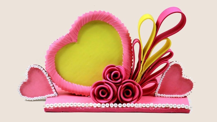 Best Out Of Waste cardboard | DIY Paper Heart Showpiece | Recycled Material Craft