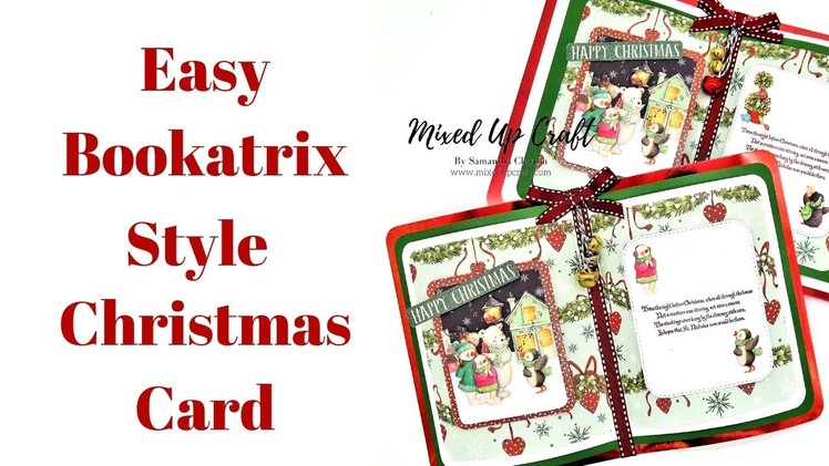 Bookatrix Style Card | EASY | No Embossing Board Needed | Christmas Workshop 2018