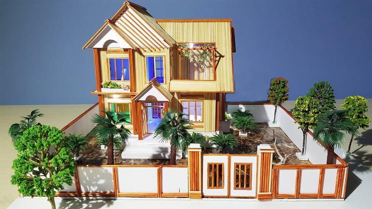 Building Popsicle Stick Mansion House - Popsicle Garden Villa - Architecture - Mode 04