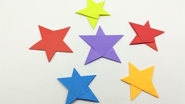 Christmas Paper Star Making Tutorial For Decoration Purpose | Origami Xmas Star Diy