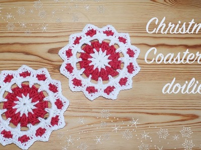 Christmas Series: Crochet Coaster. Doily