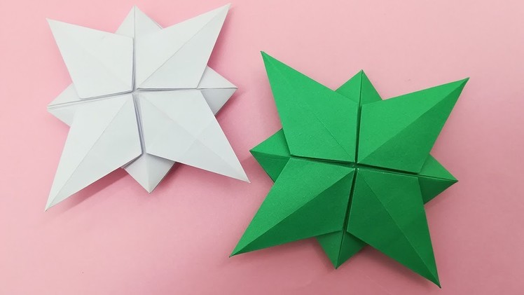 Christmas Star origami Easy Making Video - Xmas Paper Craft Decoration Idea