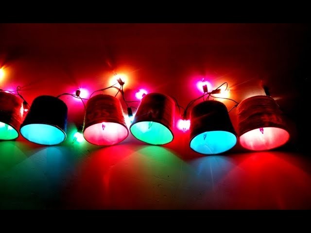 Colorful Diwali light craft with paper coffee glass- diy paper glass light -home decor- Tuber Tip