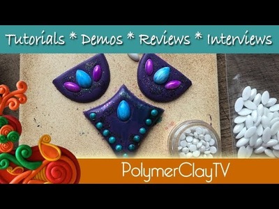 Create your own custom color hotfix Cabochons for polymer clay designs