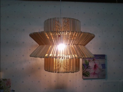 D.I.Y. Lamp from popsicle sticks (hanging)