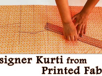 Designer Kurti from Printed Fabric | Stylish Inverted Box Pleat Kurti