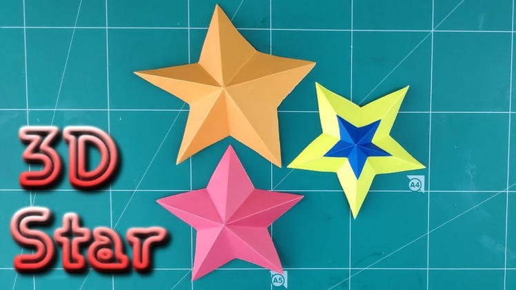 DIY 3D Paper Star | How To Make Simple Star Tutorial | Origami Beautiful Star Christmas Decoration