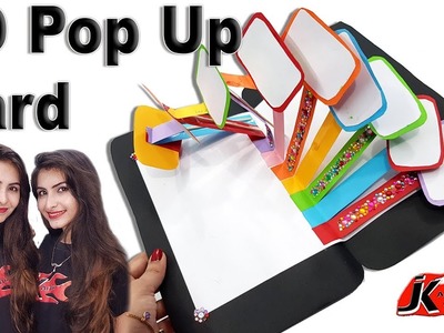 DIY 3D Pop Up Card -  How to make - JK Arts  1475