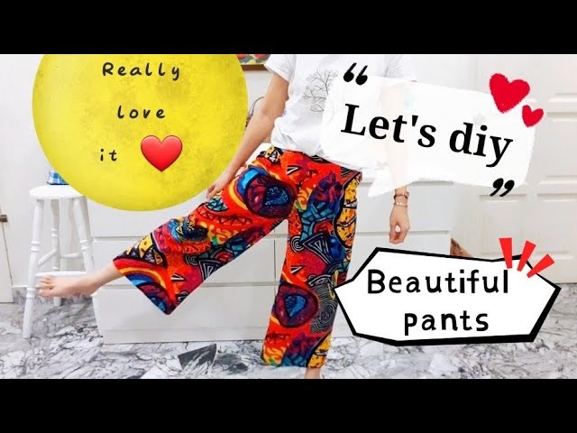 DIY Beautiful pants ~ Really love this！！！cute ~ cute ~ cute| Sewing Art#HandyMum❤