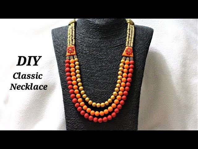 DIY Classic Multi-strand Polymer Clay Necklace | Jewelry Making Tutorial