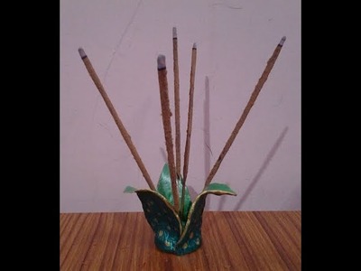 DIY-Handmade decorative incense stick holder out of clay