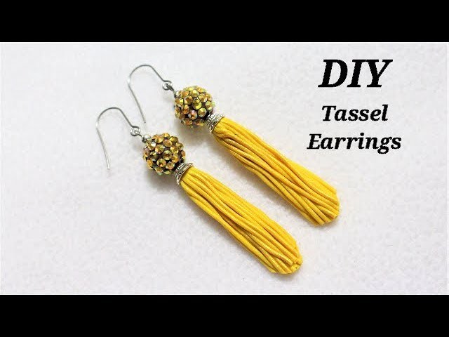 DIY  How To Make Tassel Earrings With Polymer Clay Noodles  | Jewelry Making Tutorial