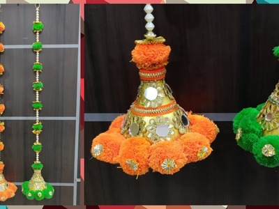 DIY | Pom-Pom Door Hanging | Diwali decoration ideas | Best out of waste