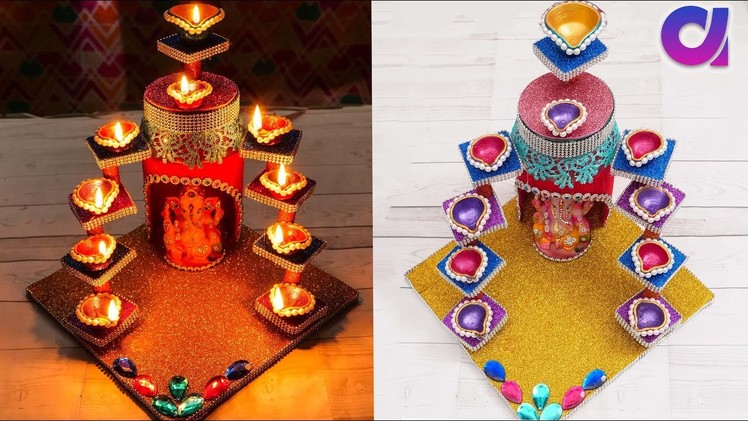 Diya stand from plastic jar.candle stand | Best out of waste | Artkala