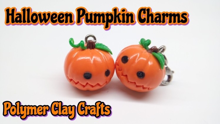 Halloween Pumpkin Charm : Polymer Clay Tutorial : Easy DIY : Kawaii Pumpkin Charm by Andisa Charms