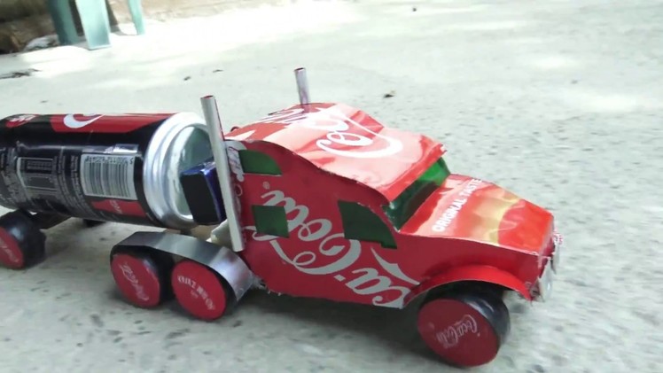 How to Make a Coca-Cola Truck with DC motor - AMAZING COCA-COLA TRUCK