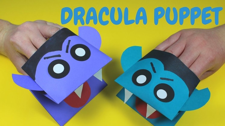 How to Make a Dracula Hand Puppet  | Halloween Crafts for Kids