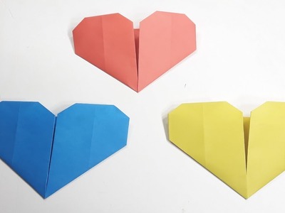 How To Make A Easy Paper Heart | Origami Heart folding instructions - DIY Crafts ideas