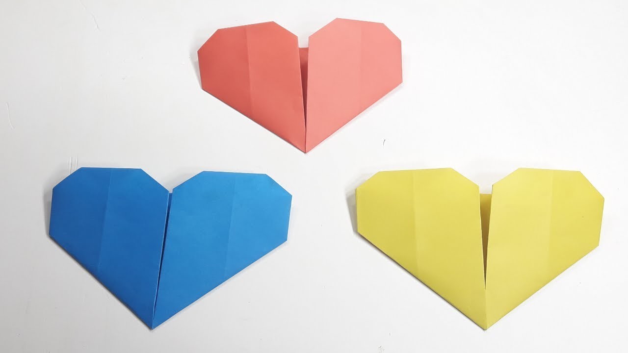 How To Make A Easy Paper Heart, Origami Heart folding instructions