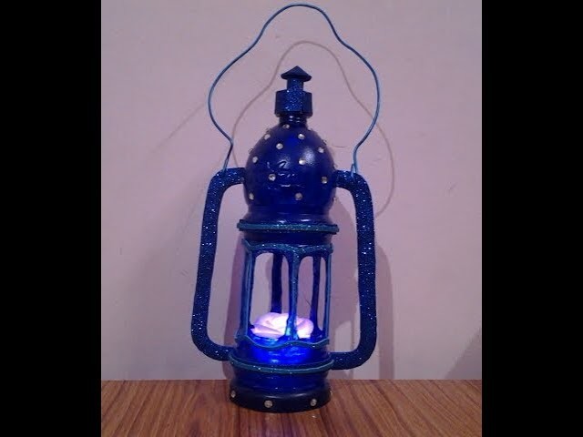 How to make a lantern out of waste plastic bottle ll Home decor idea