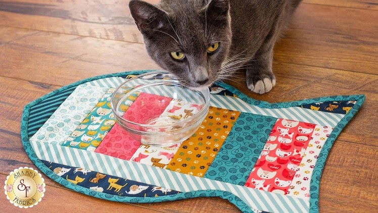 How to Make a Quilt As You Go Cat Placemat | A Shabby Fabrics Sewing Tutorial